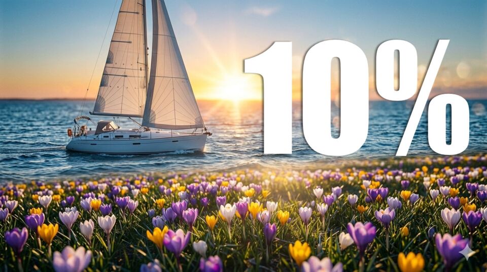 Der Frühling ist da, die Segelsaison 2026 steht vor der Tür! – Ihr Rabattcode für die nächste Charter