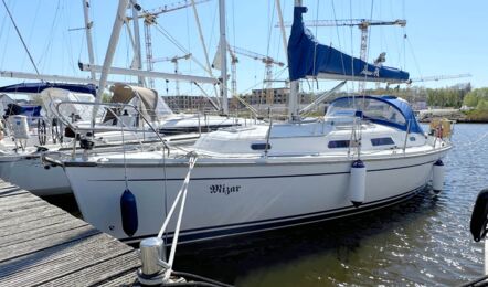 Bug Backbord Aussenaufnahme der Hanse 315 "Mizar" in Barth