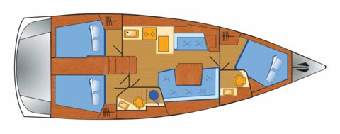 Schiffsriss der Oceanis 41.1 Steel in Heiligenhafen