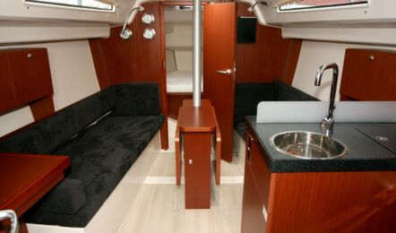 Salon mit Pantry der Hanse 315 Njoy in Greifswald