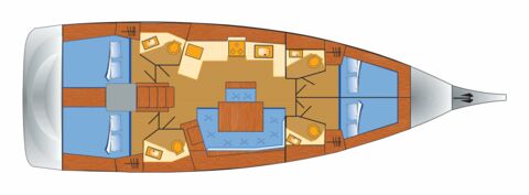 Schiffsriss der Oceanis 46.1 "Sophia" in Can Pastilla