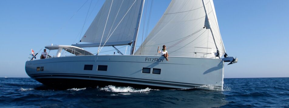 Steuerbord Aussenaufnahme der Hanse 588 „FitzRoy“ in Palma auf Mallorca