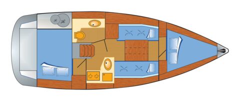 Schiffsriss der Sun Odyssey 30i Thunder in Flensburg
