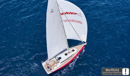 Deck und Segel Aussenaufnahme einer Dehler 38 SQ in Punat in Kroatien