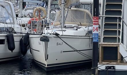 Bug Aussenaufnahme der Dufour 350 GL "Salt" in Heiligenhafen