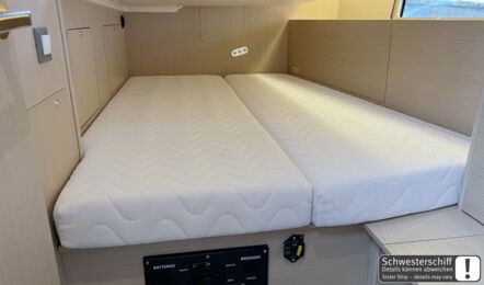 Achterkabine Backbord Innenaufnahme einer Oceanis 40.1 in Rogoznica in Kroatien