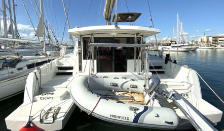 Heck des Katamarans Bali 4.0 Escape auf Mallorca in Can Pastilla