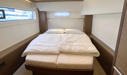 Steuerbord Achterkabine des Katamarans Lagoon 46 Voyager in Can Pastilla auf Mallorca