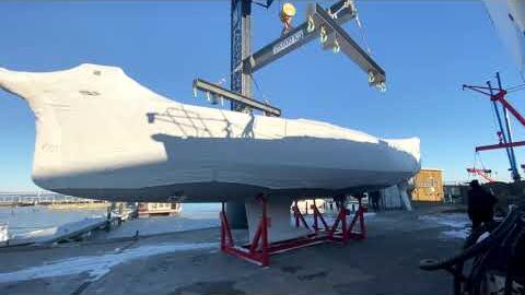 Oceanis 38.1 in Heiligenhafen - bei minus 10°