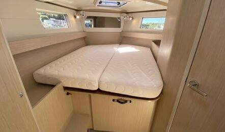Bugkabine der Oceanis 41.1 Frankfurt in Rogoznica in Kroatien