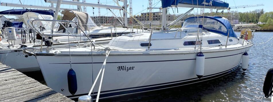 Bug Backbord Aussenaufnahme der Hanse 315 "Mizar" in Barth