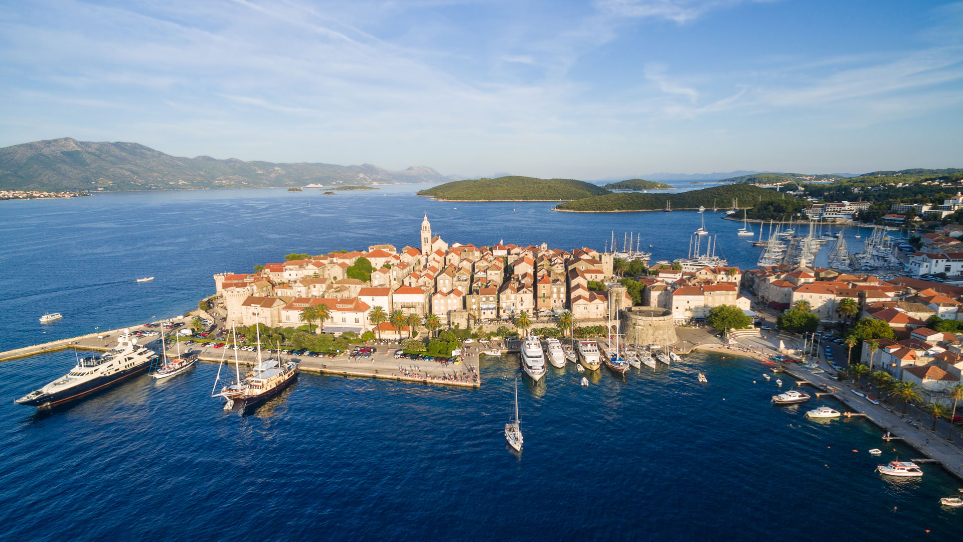 Törnvorschlag 3 ab Rogoznica: Blick auf Korcula